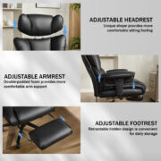 Office Chair with Foot Rest and Waist Lumber Support, Ergonomic Gaming Chair with Adjustable Height - Image 8