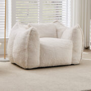 Giant Bean Bag Chair with pillow, Comfy Large Bean Bag Chairs for Adults and Kids, Faux Fur Floor So - Image 3