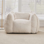 Giant Bean Bag Chair with pillow, Comfy Large Bean Bag Chairs for Adults and Kids, Faux Fur Floor So - Image 4