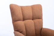Teddy Fabric Rocking Chair with Pocket, Soft Rocking Chair for Nursery, Comfy Wingback Golider Rocki - Image 24