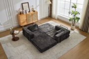 Compression Sofa,Convertible Floor Sofa Bed with Fixed-Shape Frame, Loveseats Boneless Modular Secti - Image 13