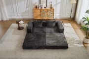 Compression Sofa,Convertible Floor Sofa Bed with Fixed-Shape Frame, Loveseats Boneless Modular Secti - Image 14