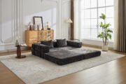 Compression Sofa,Convertible Floor Sofa Bed with Fixed-Shape Frame, Loveseats Boneless Modular Secti - Image 15