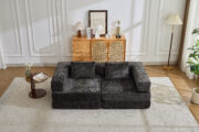 Compression Sofa,Convertible Floor Sofa Bed with Fixed-Shape Frame, Loveseats Boneless Modular Secti - Image 20