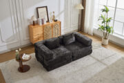 Compression Sofa,Convertible Floor Sofa Bed with Fixed-Shape Frame, Loveseats Boneless Modular Secti - Image 21