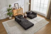 Compression Sofa,Convertible Floor Sofa Bed with Fixed-Shape Frame, Loveseats Boneless Modular Secti - Image 23