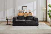 Compression Sofa,Convertible Floor Sofa Bed with Fixed-Shape Frame, Loveseats Boneless Modular Secti - Image 24