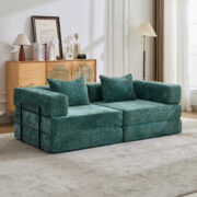 Compression Sofa,Convertible Floor Sofa Bed with Fixed-Shape Frame, Loveseats Boneless Modular Secti - T6011P582171 - Image 2