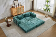 Compression Sofa,Convertible Floor Sofa Bed with Fixed-Shape Frame, Loveseats Boneless Modular Secti - T6011P582171 - Image 11