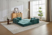 Compression Sofa,Convertible Floor Sofa Bed with Fixed-Shape Frame, Loveseats Boneless Modular Secti - T6011P582171 - Image 14