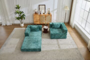 Compression Sofa,Convertible Floor Sofa Bed with Fixed-Shape Frame, Loveseats Boneless Modular Secti - T6011P582171 - Image 16