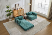 Compression Sofa,Convertible Floor Sofa Bed with Fixed-Shape Frame, Loveseats Boneless Modular Secti - T6011P582171 - Image 17