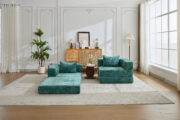 Compression Sofa,Convertible Floor Sofa Bed with Fixed-Shape Frame, Loveseats Boneless Modular Secti - T6011P582171 - Image 19