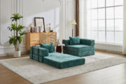 Compression Sofa,Convertible Floor Sofa Bed with Fixed-Shape Frame, Loveseats Boneless Modular Secti - T6011P582171 - Image 21