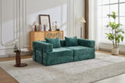 Compression Sofa,Convertible Floor Sofa Bed with Fixed-Shape Frame, Loveseats Boneless Modular Secti - T6011P582171 - Image 22