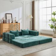 Compression Sofa,Convertible Floor Sofa Bed with Fixed-Shape Frame, Loveseats Boneless Modular Secti - T6011P582171 - Image 10
