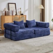 Compression Sofa,Convertible Floor Sofa Bed with Fixed-Shape Frame, Loveseats Boneless Modular Secti - T6011P582181 - Image 2