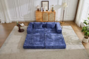 Compression Sofa,Convertible Floor Sofa Bed with Fixed-Shape Frame, Loveseats Boneless Modular Secti - T6011P582181 - Image 11