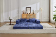 Compression Sofa,Convertible Floor Sofa Bed with Fixed-Shape Frame, Loveseats Boneless Modular Secti - T6011P582181 - Image 12