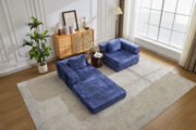 Compression Sofa,Convertible Floor Sofa Bed with Fixed-Shape Frame, Loveseats Boneless Modular Secti - T6011P582181 - Image 15