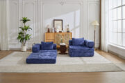Compression Sofa,Convertible Floor Sofa Bed with Fixed-Shape Frame, Loveseats Boneless Modular Secti - T6011P582181 - Image 17