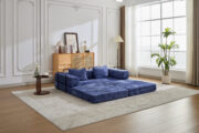 Compression Sofa,Convertible Floor Sofa Bed with Fixed-Shape Frame, Loveseats Boneless Modular Secti - T6011P582181 - Image 19
