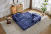 Compression Sofa,Convertible Floor Sofa Bed with Fixed-Shape Frame, Loveseats Boneless Modular Secti - T6011P582181 - Image 20