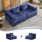 Compression Sofa,Convertible Floor Sofa Bed with Fixed-Shape Frame, Loveseats Boneless Modular Secti - T6011P582181 - Image 3
