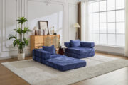 Compression Sofa,Convertible Floor Sofa Bed with Fixed-Shape Frame, Loveseats Boneless Modular Secti - T6011P582181 - Image 22