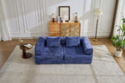 Compression Sofa,Convertible Floor Sofa Bed with Fixed-Shape Frame, Loveseats Boneless Modular Secti - T6011P582181 - Image 24