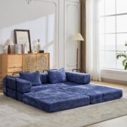 Compression Sofa,Convertible Floor Sofa Bed with Fixed-Shape Frame, Loveseats Boneless Modular Secti - T6011P582181 - Image 10