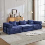 Compression Sofa,Convertible Floor Sofa Bed with Fixed-Shape Frame, Boneless Modular Sectional Sofa, - Image 2