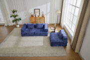 Compression Sofa,Convertible Floor Sofa Bed with Fixed-Shape Frame, Boneless Modular Sectional Sofa, - Image 13