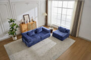 Compression Sofa,Convertible Floor Sofa Bed with Fixed-Shape Frame, Boneless Modular Sectional Sofa, - Image 16