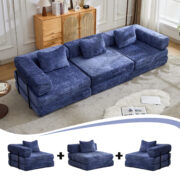 Compression Sofa,Convertible Floor Sofa Bed with Fixed-Shape Frame, Boneless Modular Sectional Sofa, - Image 3