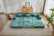 Compression Sofa,Convertible Floor Sofa Bed with Fixed-Shape Frame, Boneless Modular Sectional Sofa, - T6011S00038 - Image 11