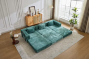 Compression Sofa,Convertible Floor Sofa Bed with Fixed-Shape Frame, Boneless Modular Sectional Sofa, - T6011S00038 - Image 12