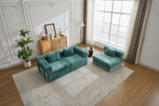 Compression Sofa,Convertible Floor Sofa Bed with Fixed-Shape Frame, Boneless Modular Sectional Sofa, - T6011S00038 - Image 20