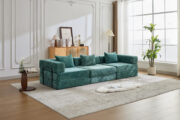 Compression Sofa,Convertible Floor Sofa Bed with Fixed-Shape Frame, Boneless Modular Sectional Sofa, - T6011S00038 - Image 10