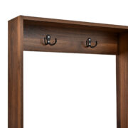 Hallway Wardrobe with Bench, Shoe Cabinet, Rattan Front, Coat Hooks, Drawers, Storage Cabinet for En - Image 2