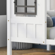 House bed with 2 drawers, single bed, day bed, children's bed with 2 windows, pine frame, MDF, - Image 15
