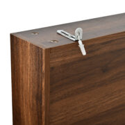 Hallway Wardrobe with Bench, Shoe Cabinet, Rattan Front, Coat Hooks, Drawers, Storage Cabinet for En - Image 3