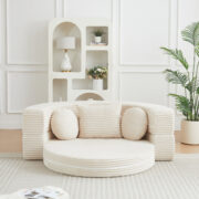Ein vielseitiges 4-in-1-Schlafsofa, ideal für kompakte Wohnräume, das sowohl als halbrundes Sofa als - Image 15