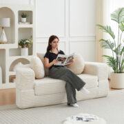 Ein vielseitiges 4-in-1-Schlafsofa, ideal für kompakte Wohnräume, das sowohl als halbrundes Sofa als - Image 18