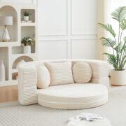 Ein vielseitiges 4-in-1-Schlafsofa, ideal für kompakte Wohnräume, das sowohl als halbrundes Sofa als - Image 19