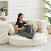 Ein vielseitiges 4-in-1-Schlafsofa, ideal für kompakte Wohnräume, das sowohl als halbrundes Sofa als - Image 20