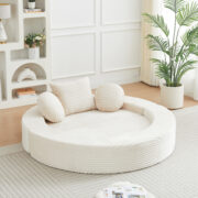 Ein vielseitiges 4-in-1-Schlafsofa, ideal für kompakte Wohnräume, das sowohl als halbrundes Sofa als - Image 21