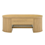 Anhebbarer Couchtisch, Couchtisch mit gebogenen Holzseiten, ausziehbarem Regal, anhebbarer Tischplat - Image 22