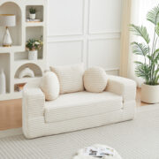 Ein vielseitiges 4-in-1-Schlafsofa, ideal für kompakte Wohnräume, das sowohl als halbrundes Sofa als - Image 26