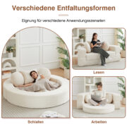 Ein vielseitiges 4-in-1-Schlafsofa, ideal für kompakte Wohnräume, das sowohl als halbrundes Sofa als - Image 6
